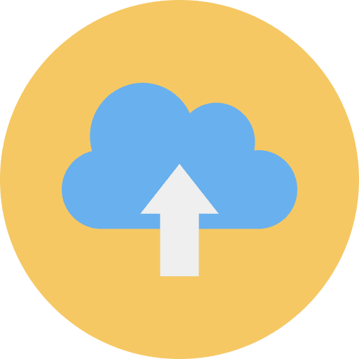 Cloud data transfer interface cloud data icon