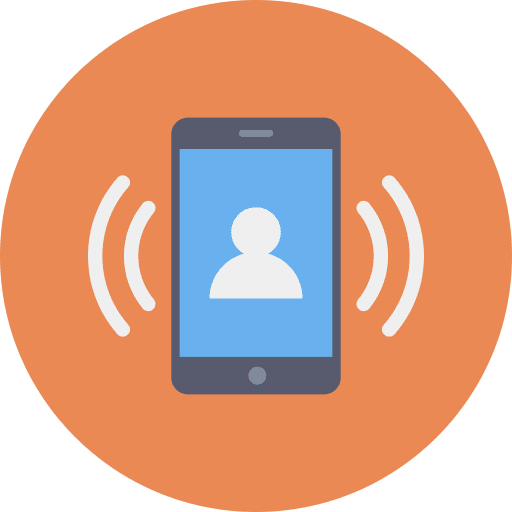 Mobile call communications ringing icon