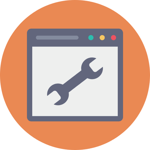 Web development website wrench web development icon