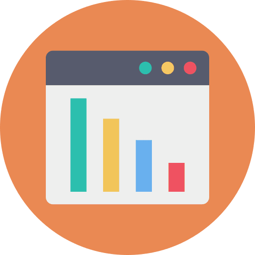 Webpage website bar chart webpage icon