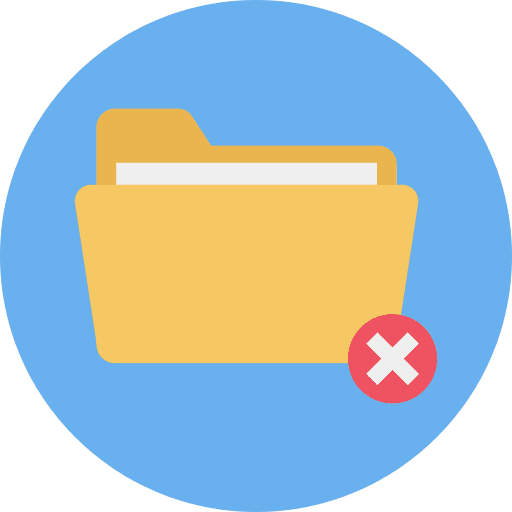 Archive delete files and folders remove icon