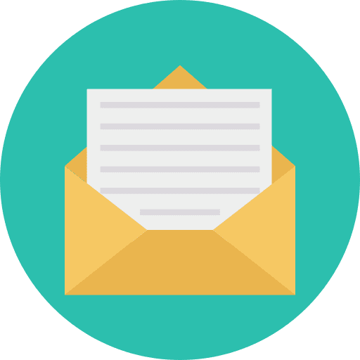 Mail communications postcard inbox icon