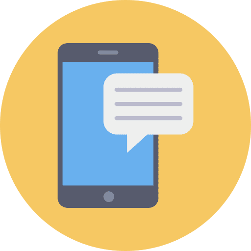 Mobile mobile chat box conversation icon