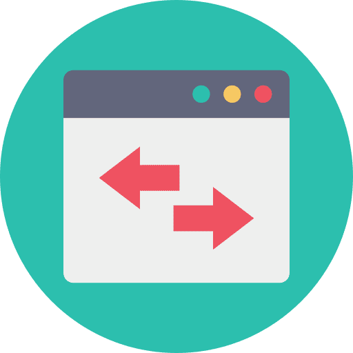 Webpage direction seo and web arrows icon