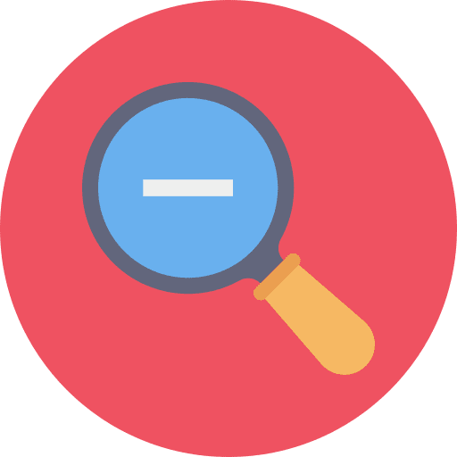 Zoom out magnifier magnifying glass zoom out icon