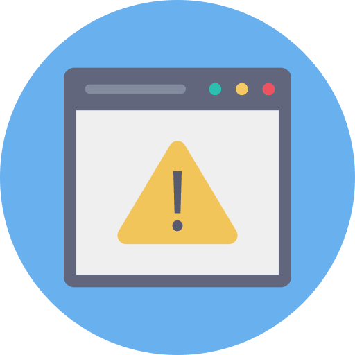 Alert symbol website seo and web exclamation mark icon