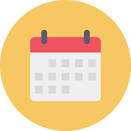 Calendar organization time and date month icon