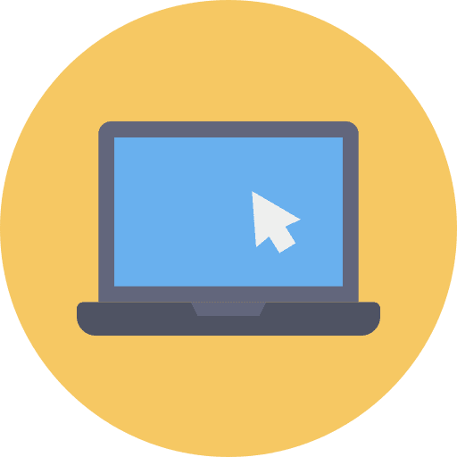 Laptop screen cursor electronics icon
