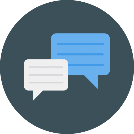 Speech bubble message conversation chat icon