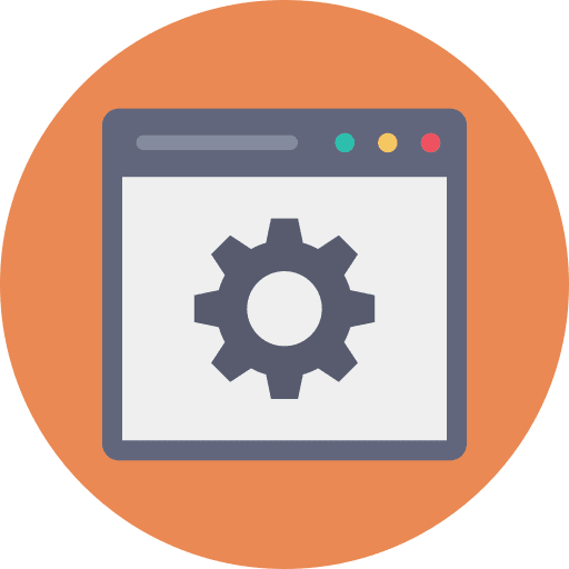 Webpage settings cogwheel ui icon