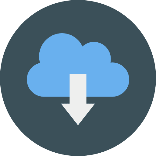 File download ui interface down arrow icon