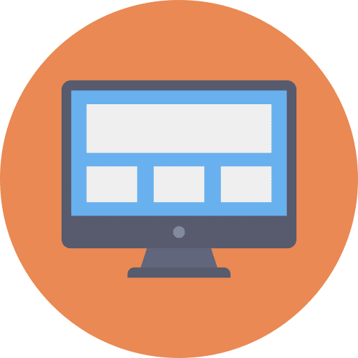 Monitor screen technology layout electronics icon