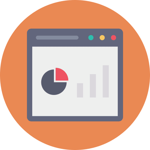 Pie chart statistics website stats icon