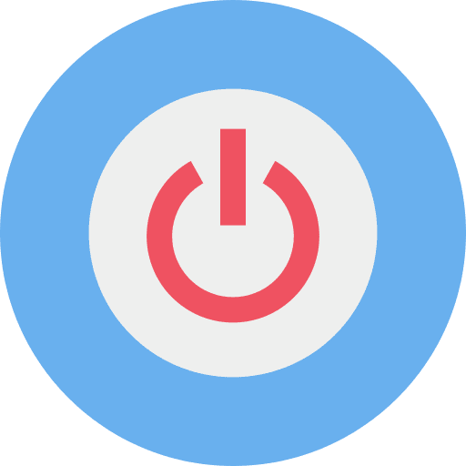Power button seo and web ui power off icon