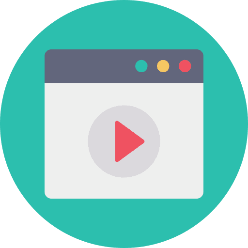 Video player video player play button seo and web icon