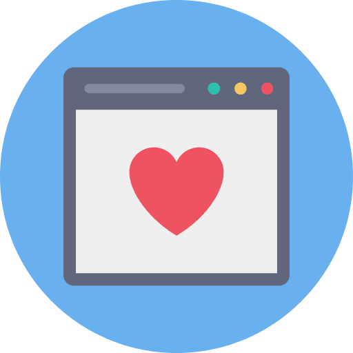 Website heart favourite seo and web icon