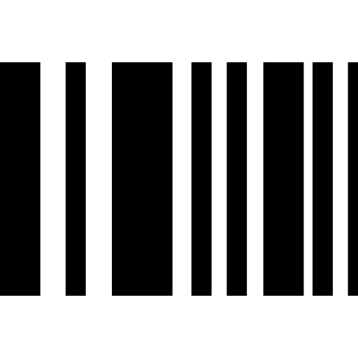 Barcode serial lines commercial icon