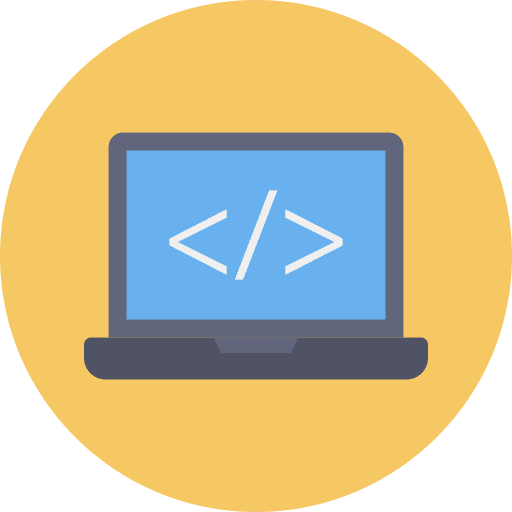 Laptop web programming computer html icon