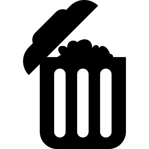 Full trash container recycle bin full basic icons icon