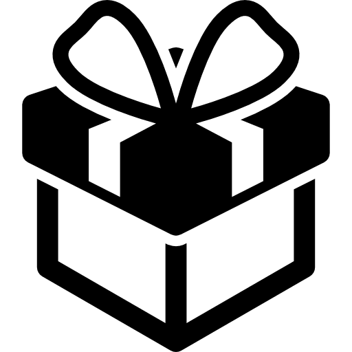 Giftbox boxes ribbon box icon