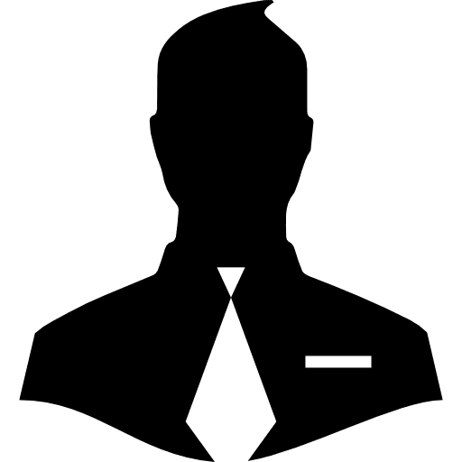 Male close up silhouette with tie man male tie icon