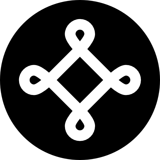 Flower shape in a circle circular shape symbol icon