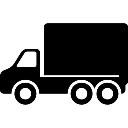 Truck side view pointing to left direction left basic icons trucks icon