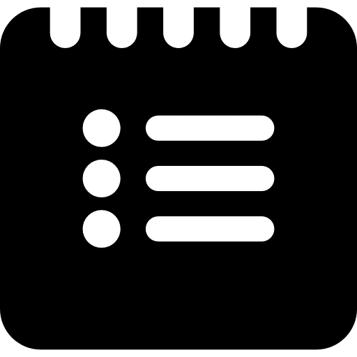 Black list square interface symbol black basic icons spring icon