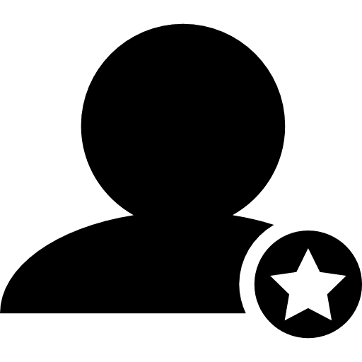 Favourite contact interface symbol favorite person favourites icon