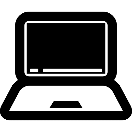 Computer laptop opened laptops computers icon