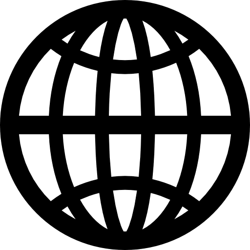 Earth globe grid interface symbol planet international interface icon