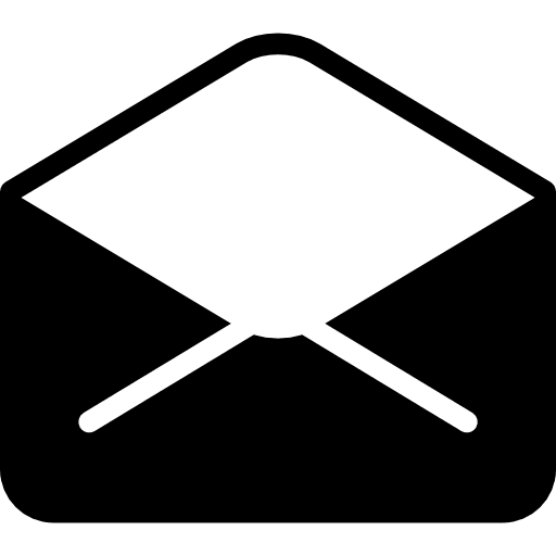 Open envelope back interface symbol of email envelope basic icons back icon