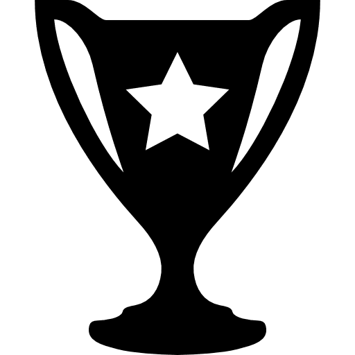 Trophy for sports cup sports star icon