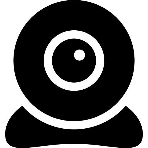 Webcam tool black circular shape black circular tool icon