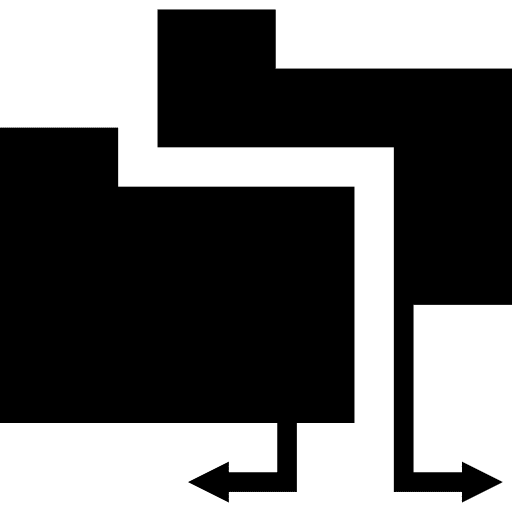 Folder share interface symbol of black folders basic icons symbol symbols icon