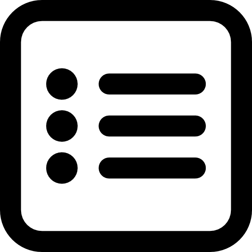List square rounded interface symbol specs basic icons interface icon