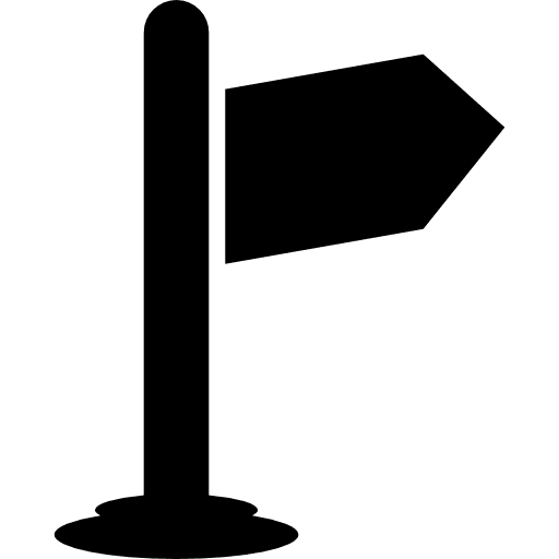 Single signpost signal single tool icon