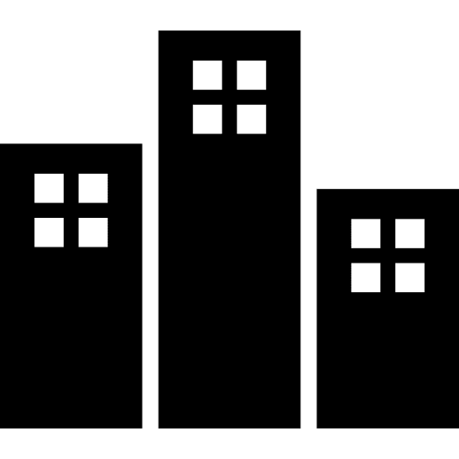 Apartments buildings city group buildings icon