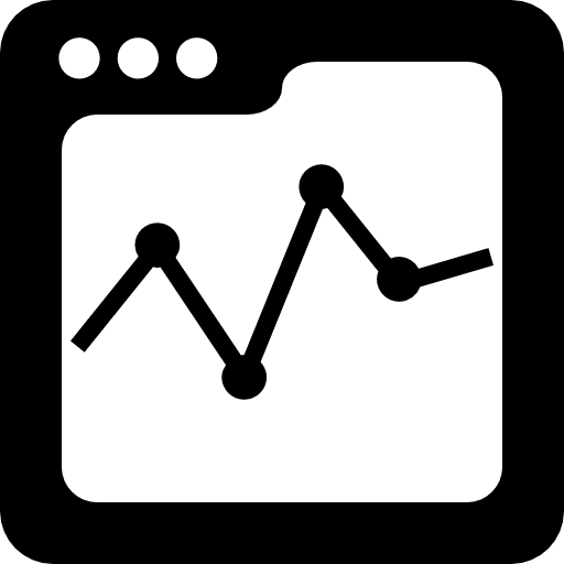 Graphic presentation in a square presentation graphic rounded icon