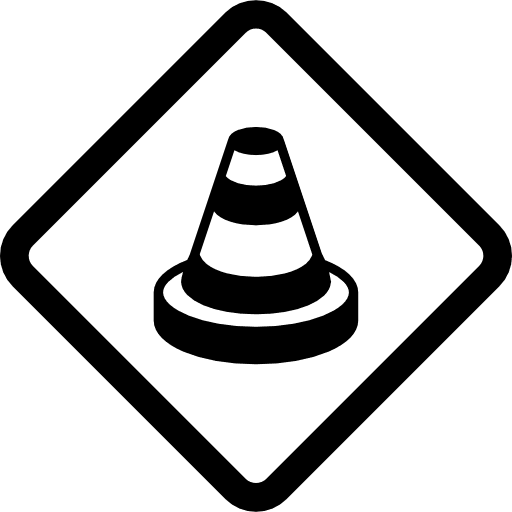 Excavation signal rhomb symbol triangle icon