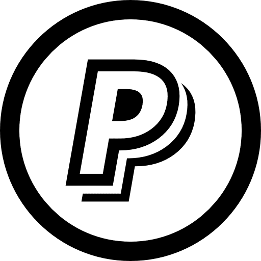 Paypal letter logo in a circle logo circular basic icons icon