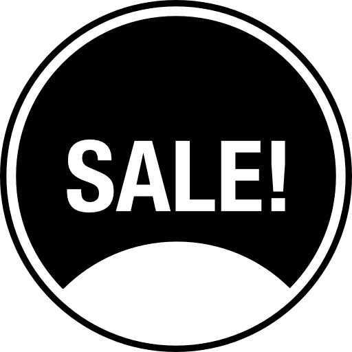 Sale commercial circular signal icon