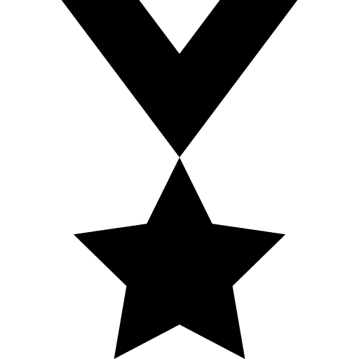 Star medal black shape medal shapes medals icon