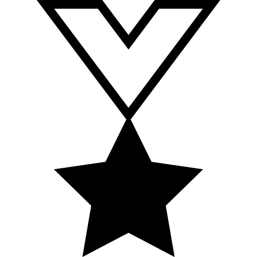 Star medal necklace medal necklaces icon