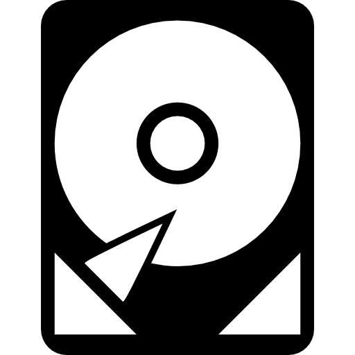 Hard drive data data storage disc icon