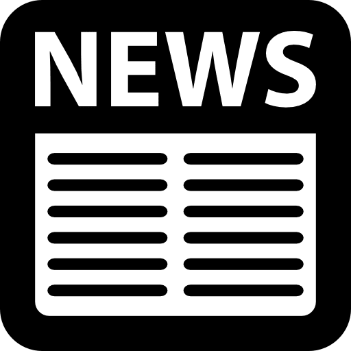 Newspaper square rounded interface symbol symbol newspaper rounded icon