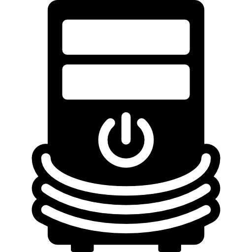 Desktop computer cases desktop tools and utensils icon