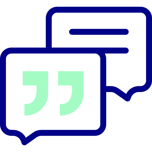Quotation feedback ui communications icon