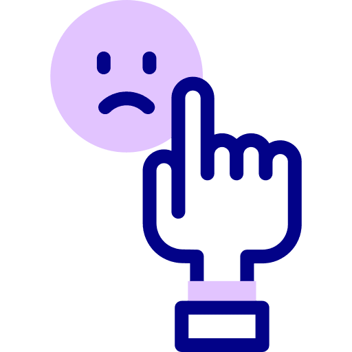 Sad face hand social media reaction icon Sad face hand social media reaction icon
