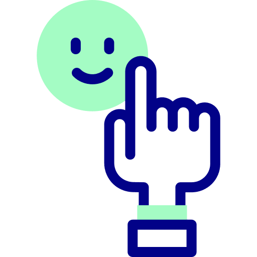 Smile reaction smile click icon Smile reaction smile click icon